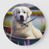 Grote Pyreneeën op een peddel: een Schilderachtig Grote Klok (Voorkant)