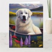 Grote Pyreneeën op een peddel: een Schilderachtig Kaart (Voorkant)