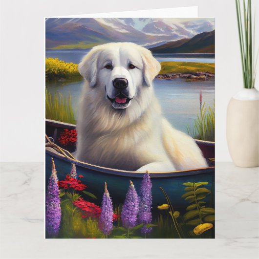 Grote Pyreneeën op een peddel: een Schilderachtig  Kaart (Voorkant)