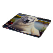 Grote Pyreneeën op een peddel: een Schilderachtig  Snijplank (Hoek)