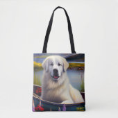 Grote Pyreneeën op een peddel: een Schilderachtig Tote Bag (Voorkant)