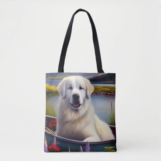 Grote Pyreneeën op een peddel: een Schilderachtig  Tote Bag (Voorkant)
