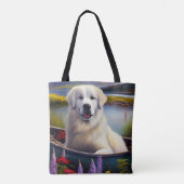 Grote Pyreneeën op een peddel: een Schilderachtig Tote Bag (Achterkant)