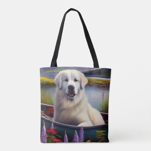 Grote Pyreneeën op een peddel: een Schilderachtig Tote Bag (Achterkant)