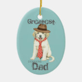 Grote Pyreneeën Ornament van pap en keramiek (Voorkant)