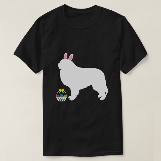 Grote Pyreneeën paashaas Bunny Dog Silhouette T-shirt (Design voorkant)