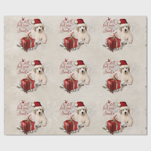 Grote pyreneeën-pap cadeaupapier (Vlak)