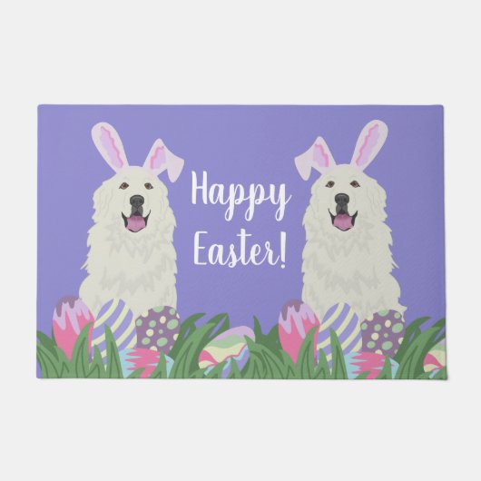 Grote Pyreneeën Pasen Deurmat (Voorkant)