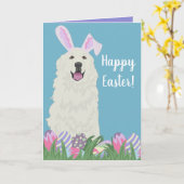  Grote Pyreneeën Pasen Kaart (Gele Bloem)