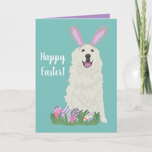 Grote Pyreneeën Pasen Kaart (Voorkant)