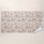 Grote Pyreneeën Paws en Botten Beach Towel Strandlaken (Voorkant)