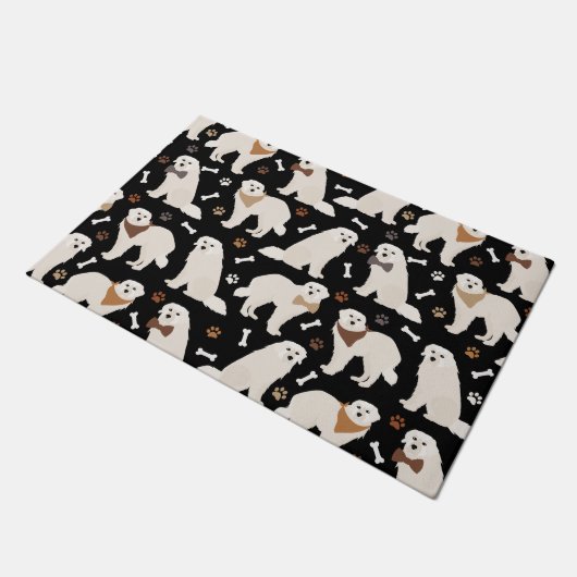 Grote Pyreneeën Paws en Botten Doormat Deurmat (Schuin)