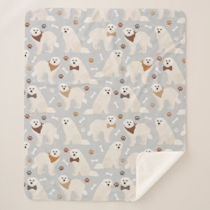Grote Pyreneeën Paws en Botten Sherpa Blanket Sherpa Deken