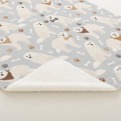 Grote Pyreneeën Paws en Botten Sherpa Blanket Sherpa Deken (3/4)