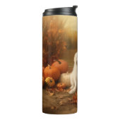 Grote Pyreneeën Puppy Herfst Delight Pompoen Thermosbeker (Gedraaid links)