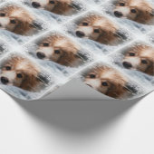 Grote pyreneeën Puppy Holiday Gift Wrap Cadeaupapier (Hoek)