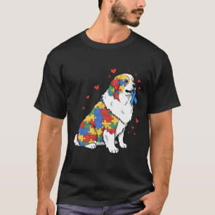 Grote Pyreneeën Puzzel Autisme Bewustzijn Autistis T-shirt