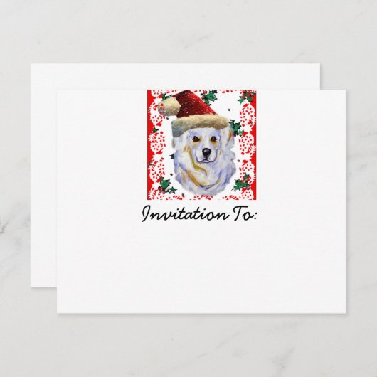 Grote Pyreneeën Santa Kaart (Voorkant / Achterkant)