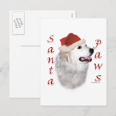 Grote Pyreneeën Santa Paws Feestdagenkaart (Voorkant / Achterkant)