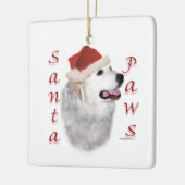 Grote Pyreneeën Santa Paws Keramisch Ornament (Links)