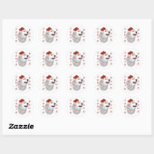 Grote Pyreneeën Santa Paws Ronde Sticker (Vel)