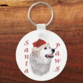Grote Pyreneeën Santa Paws Sleutelhanger (Achterkant)