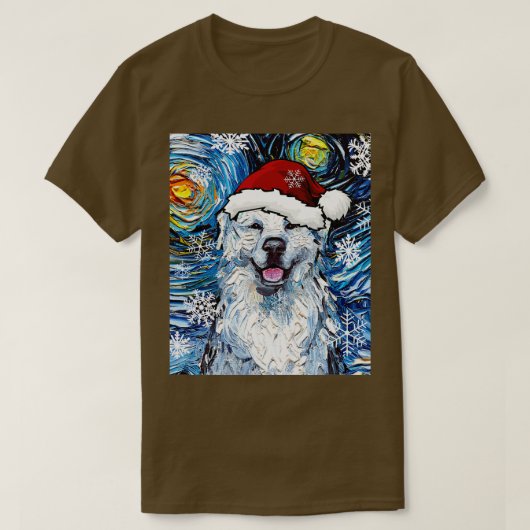 Grote Pyreneeën Santa T-shirt (Design voorkant)