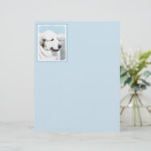 Grote Pyreneeën schilderen - Oorspronkelijke honde (Staand voorkant)