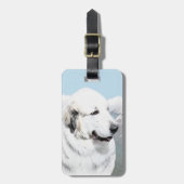 Grote Pyreneeën schilderen - Oorspronkelijke honde Bagagelabel (Voorkant verticaal)