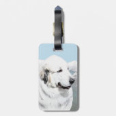 Grote Pyreneeën schilderen - Oorspronkelijke honde Bagagelabel (Achterkant verticaal)