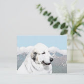 Grote Pyreneeën schilderen - Oorspronkelijke honde Briefkaart (Staand voorkant)