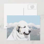 Grote Pyreneeën schilderen - Oorspronkelijke honde Briefkaart (Voorkant / Achterkant)