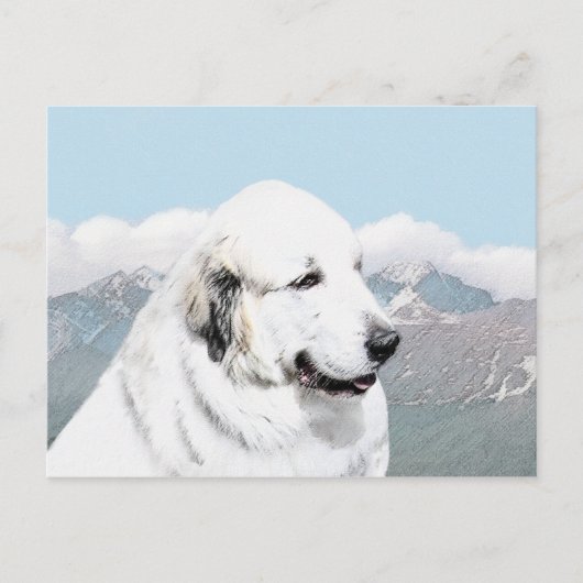 Grote Pyreneeën schilderen - Oorspronkelijke honde Briefkaart (Voorkant)