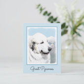 Grote Pyreneeën schilderen - Oorspronkelijke honde Briefkaart (Staand voorkant)