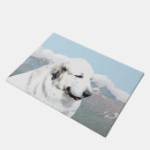 Grote Pyreneeën schilderen - Oorspronkelijke honde Deurmat (Schuin)