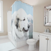 Grote Pyreneeën schilderen - Oorspronkelijke honde Douchegordijn (In situ)