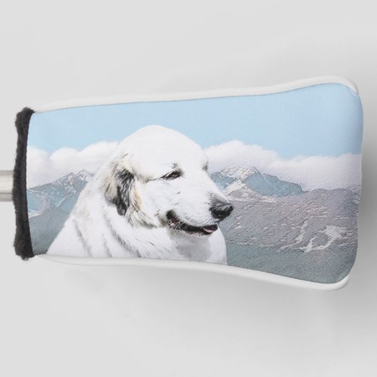 Grote Pyreneeën schilderen - Oorspronkelijke honde Golfheadcover (Voorkant)
