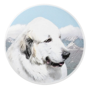 Grote Pyreneeën schilderen - Oorspronkelijke honde Keramische Knop