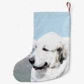 Grote Pyreneeën schilderen - Oorspronkelijke honde Kleine Kerstsok (Achterkant)
