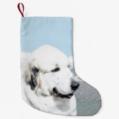 Grote Pyreneeën schilderen - Oorspronkelijke honde Kleine Kerstsok (Voorkant)