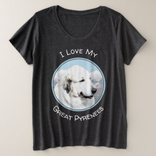 Grote Pyreneeën schilderen - Oorspronkelijke honde Maat T-shirt