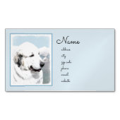 Grote Pyreneeën schilderen - Oorspronkelijke honde Magnetisch Visitekaartje (Voorkant)