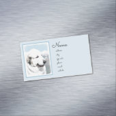 Grote Pyreneeën schilderen - Oorspronkelijke honde Magnetisch Visitekaartje (Voorbeeld)