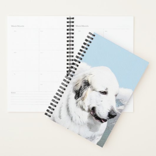 Grote Pyreneeën schilderen - Oorspronkelijke honde Planner (Display)