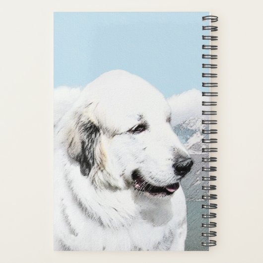Grote Pyreneeën schilderen - Oorspronkelijke honde Planner (Achterkant)