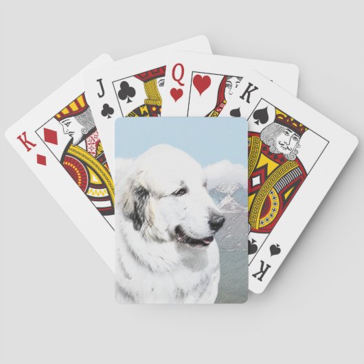 Grote Pyreneeën schilderen - Oorspronkelijke honde Pokerkaarten (Achterkant)