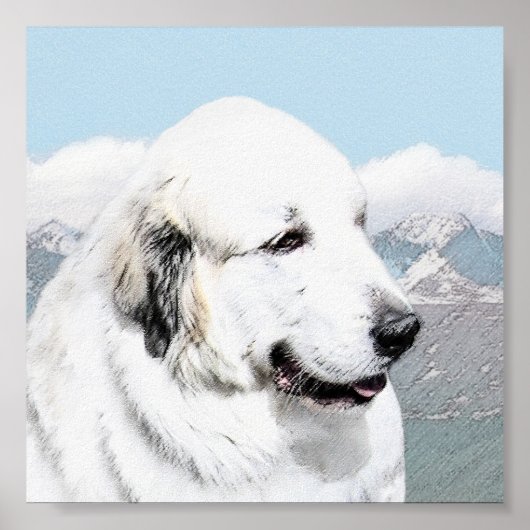 Grote Pyreneeën schilderen - Oorspronkelijke honde Poster (Voorkant)