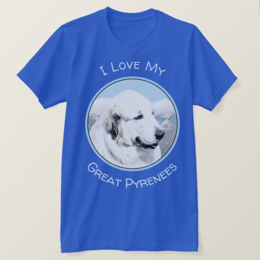 Grote Pyreneeën schilderen - Oorspronkelijke honde T-shirt (Design voorkant)