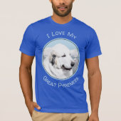 Grote Pyreneeën schilderen - Oorspronkelijke honde T-shirt (Voorkant)