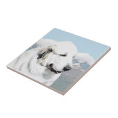 Grote Pyreneeën schilderen - Oorspronkelijke honde Tegeltje (Zijkant)